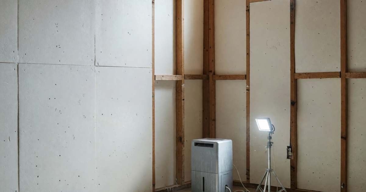 A finished basement with rigid foam insulation panels on concrete walls, partly framed, illustrating basement insulation without moisture problems in Canada.