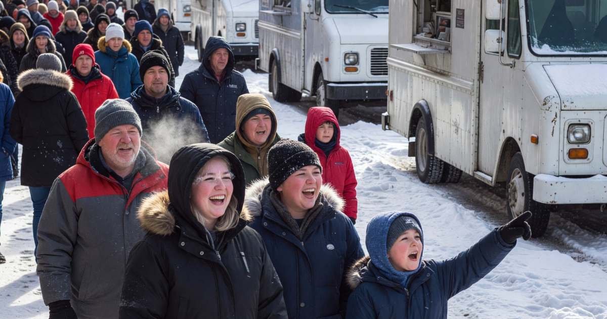 Football fans in winter jackets at an outdoor street festival before a big game, illustrating Grey Cup 2026 in Calgary.